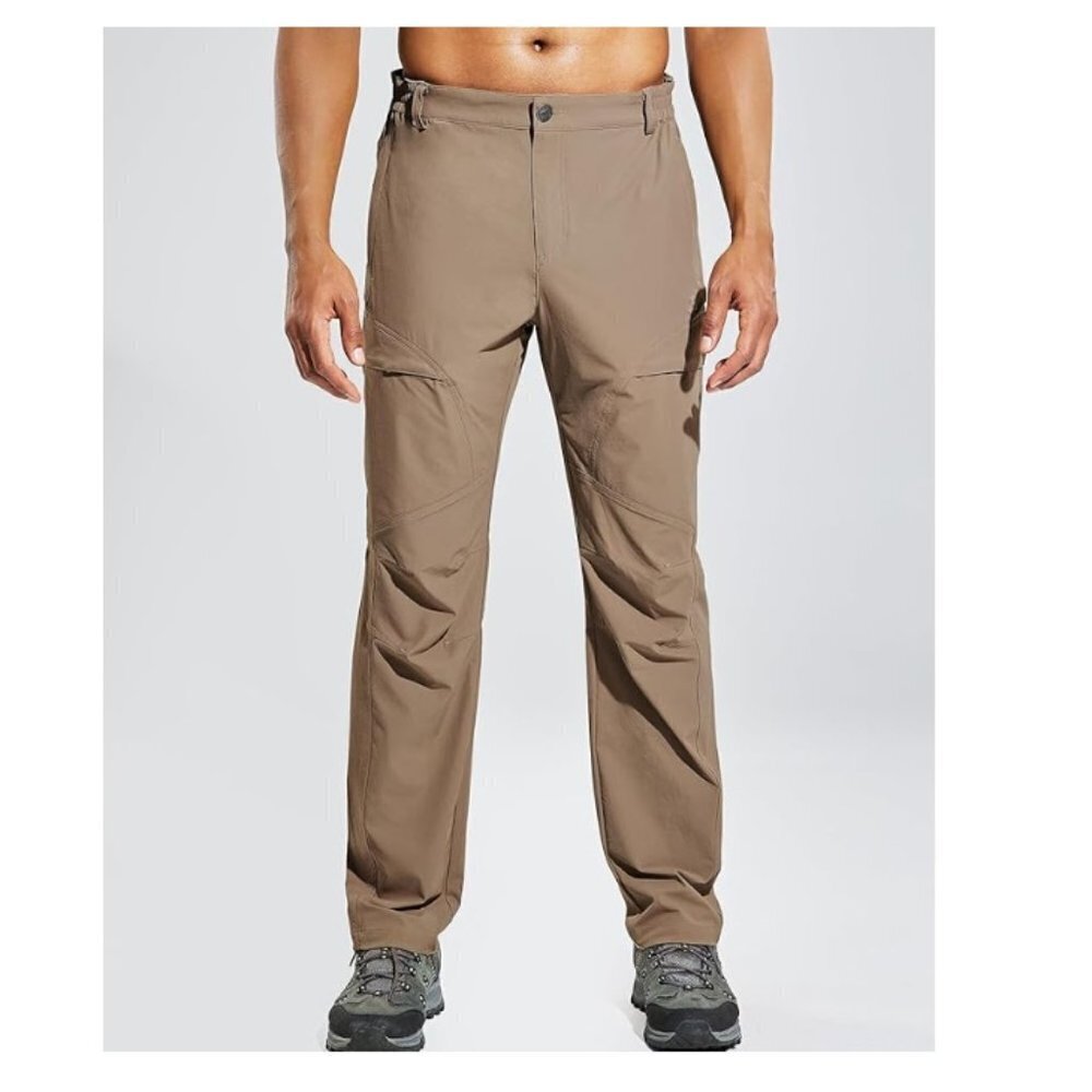 Haimont Men's Hiking Pants with 6 Zip Pockets, Medium